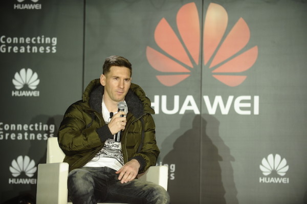 Lionel Messi talking about his affinity with Huawei