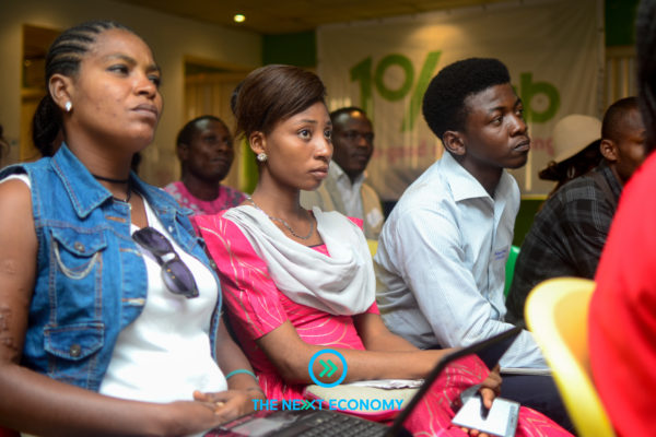 Cross section of young Nigerians listening to the opening presentation.