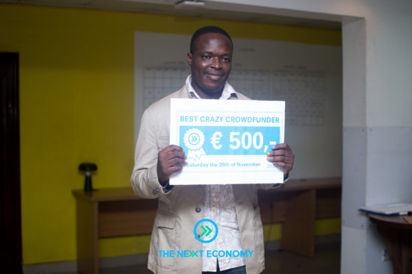 Adedeji Ademola, winner - Best Crazy Crowdfunder.