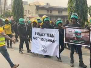 In Lagos, Gokada and MAX.ng riders take to the streets to protest “okada ban”
