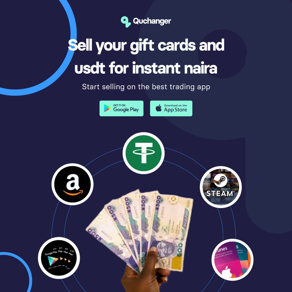 OUR RECOMMENDED APP TO SELL YOUR GIFT CARDS FOR INSTANT NAIRA- QUCHANGE