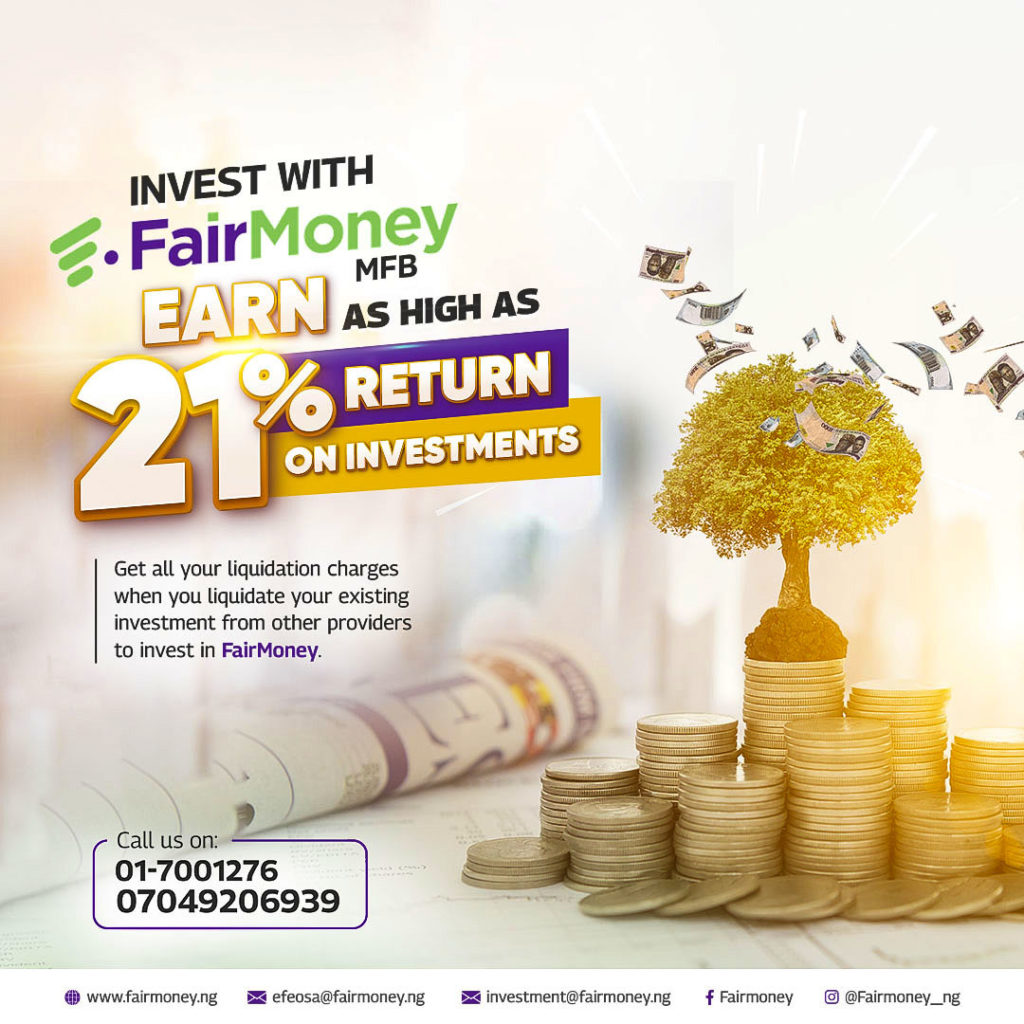 FairMoney debuts investment offering with 21% return on Investment offer