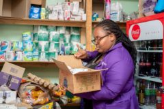 Through Wasoko’s platform, informal retailers are able to order products at any time via SMS or mobile app for free same-day delivery to their stores. Image credit: Supplied.