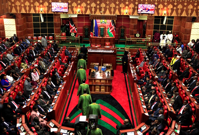 Photo of Kenyan lawmakers in the parliament