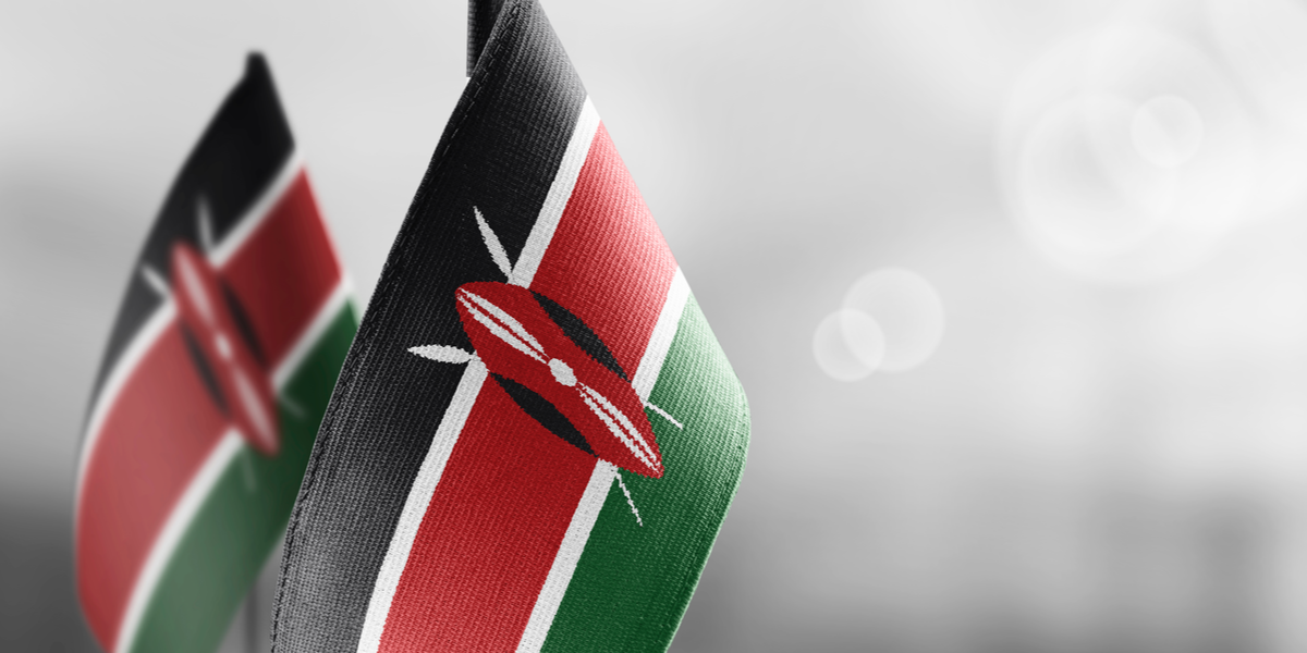 Two small Kenyan flags
