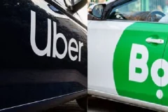 Bolt and Uber cars