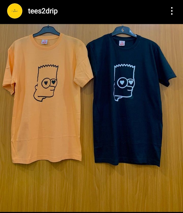 branding and packaging t-shirts the simpsons yellow and black