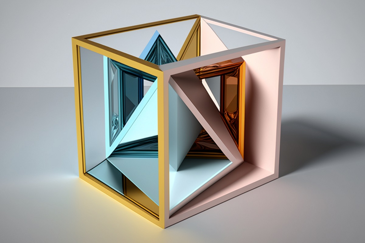 AI generated image by Midjourney AI. Prompt - 3d complementary angles --ar 3:2
