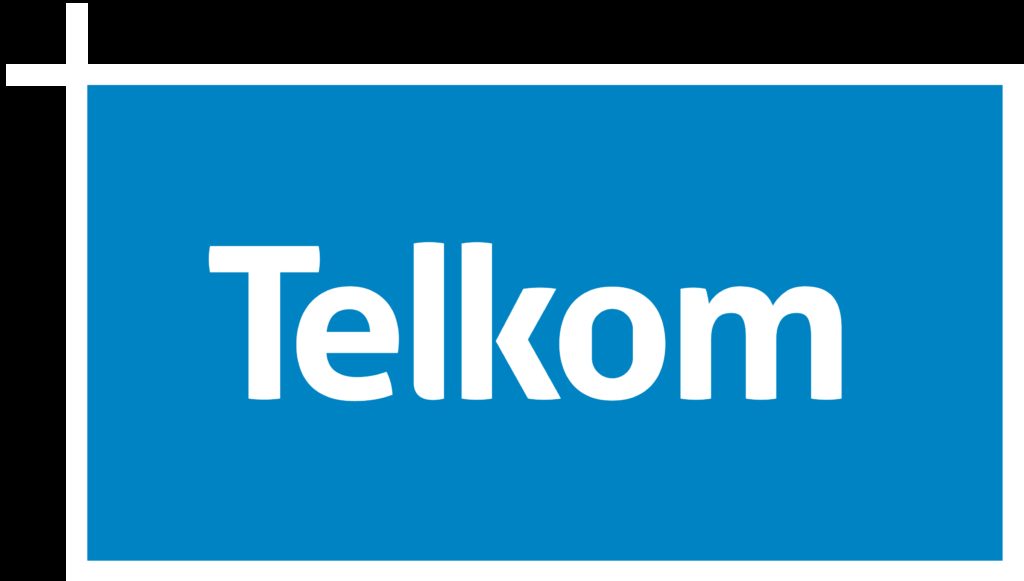 best ISP in South Africa Telkom logo on blue background