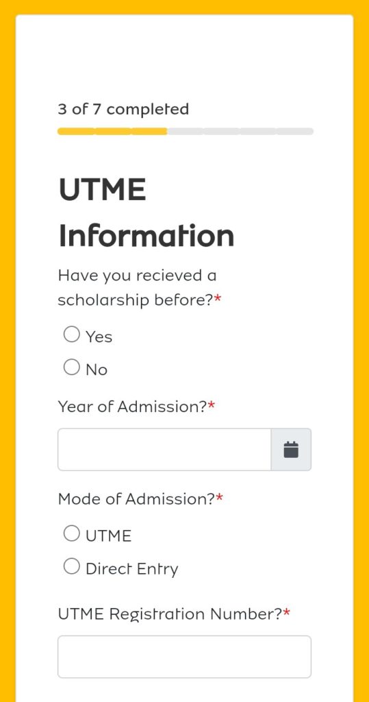 apply for MTN Scholarship form