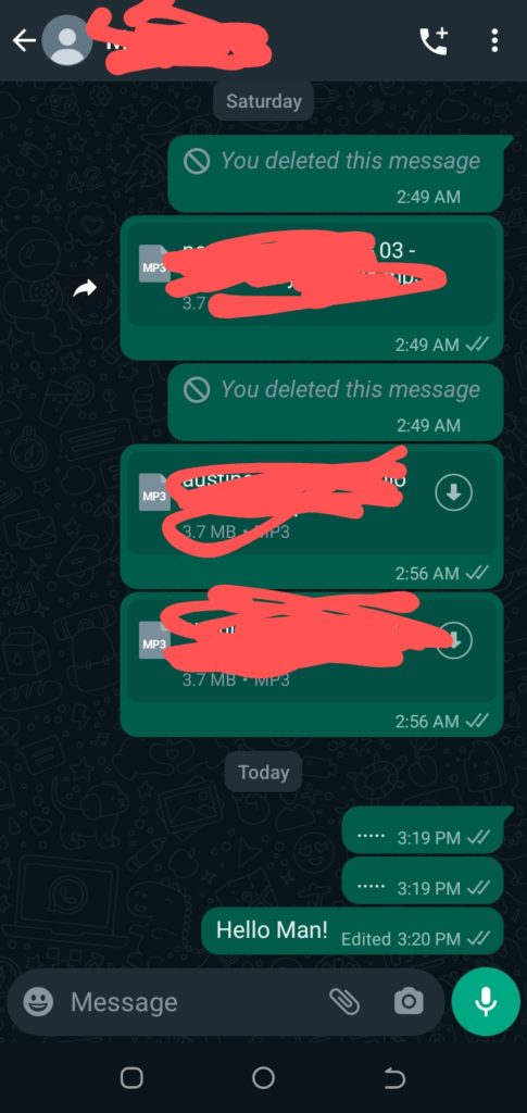 edit WhatsApp chats