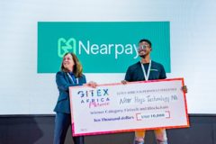 Fintech start-up Nearpays has won the $10 000 Fintech and Blockchain Technology prize at Gitex Africa. Picture: Nearpays