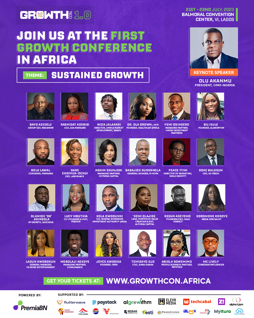 Premia Business Network, set to host GrowthCon 1.0, Africa's First and