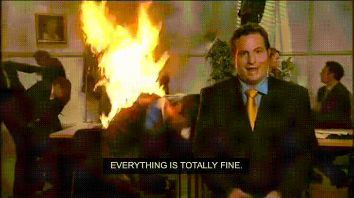 Everything is totally fine GIF