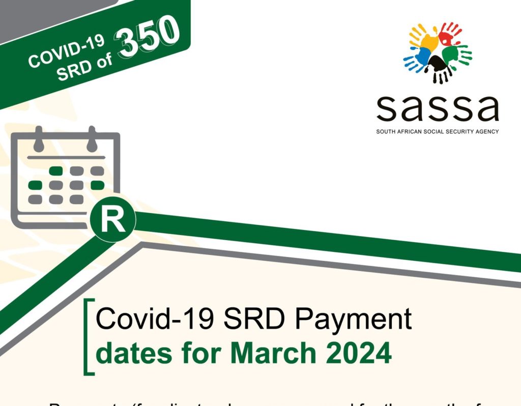 Final SASSA SRD payment dates and procedures for March 2024 with SASSA LOGO IN GREEN ON WHITE BACKGROUND hd abd quick sassa payment 