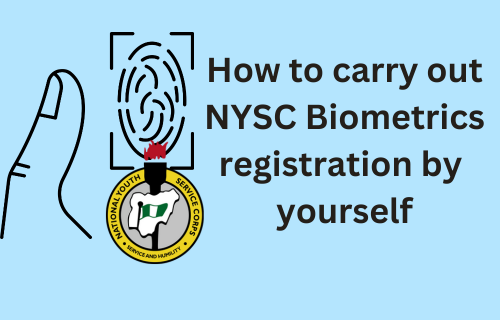 How to easily do your 2024 NYSC Biometrics online yourself with biometric and thumb hd picture on nice background