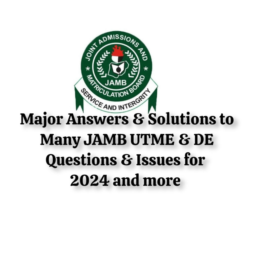 2024 JAMB UTME, DE new updates & answers to major questions with jamb logo on white background and black text a white transparent background abd answering all jamb frequently asked questions 