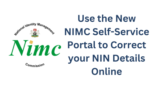 How to register for & use the new 2024 NIMC self service portal with NIMC logo on HD background 