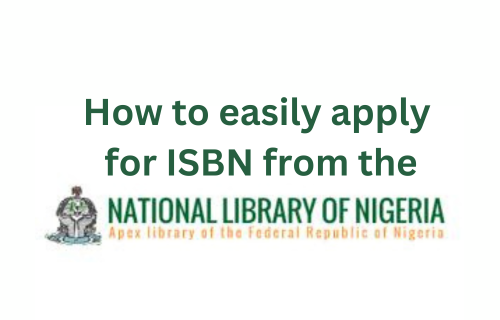 How to apply for ISBN in Nigeria 2024 and national library  logo on nice HD background with 