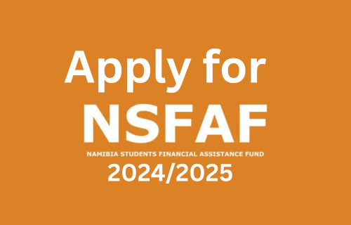 Apply for the Namibia Student Financial Aid 2024/2025 WITH NSFAF LOGO and full meaning on nice background with png jpeg and transparent qualities.