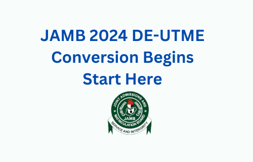 2024 JAMB DE Conversion to UTME now available with JAMB logo