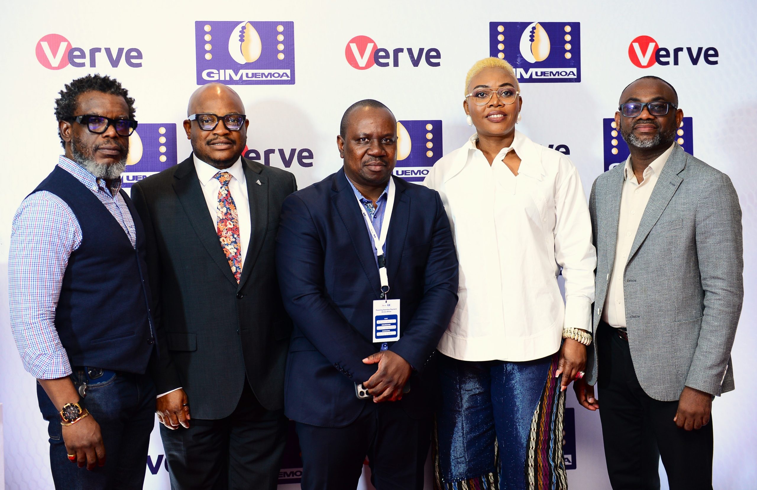 L–R: Paul Ohakim, Vice President, Issuing and Acquiring (Africa), Verve International; Ajibade Laolu-Adewale, Chairman, Committee of e-Business Industry Heads (CeBIH); Serges Adingni, Deputy General Manager, GIM-UEMOA; Vincent Ogbunude, Managing Director, Verve International; Dr. Cherry Eromosele, Executive Vice President, Group Marketing and Corporate Communications, Interswitch Group; and Chidi Oluaoha, Divisional Head, Growth Marketing, Verve International, Interswitch Group, at the recently held press briefing at the Lagos Continental Hotel, Lag