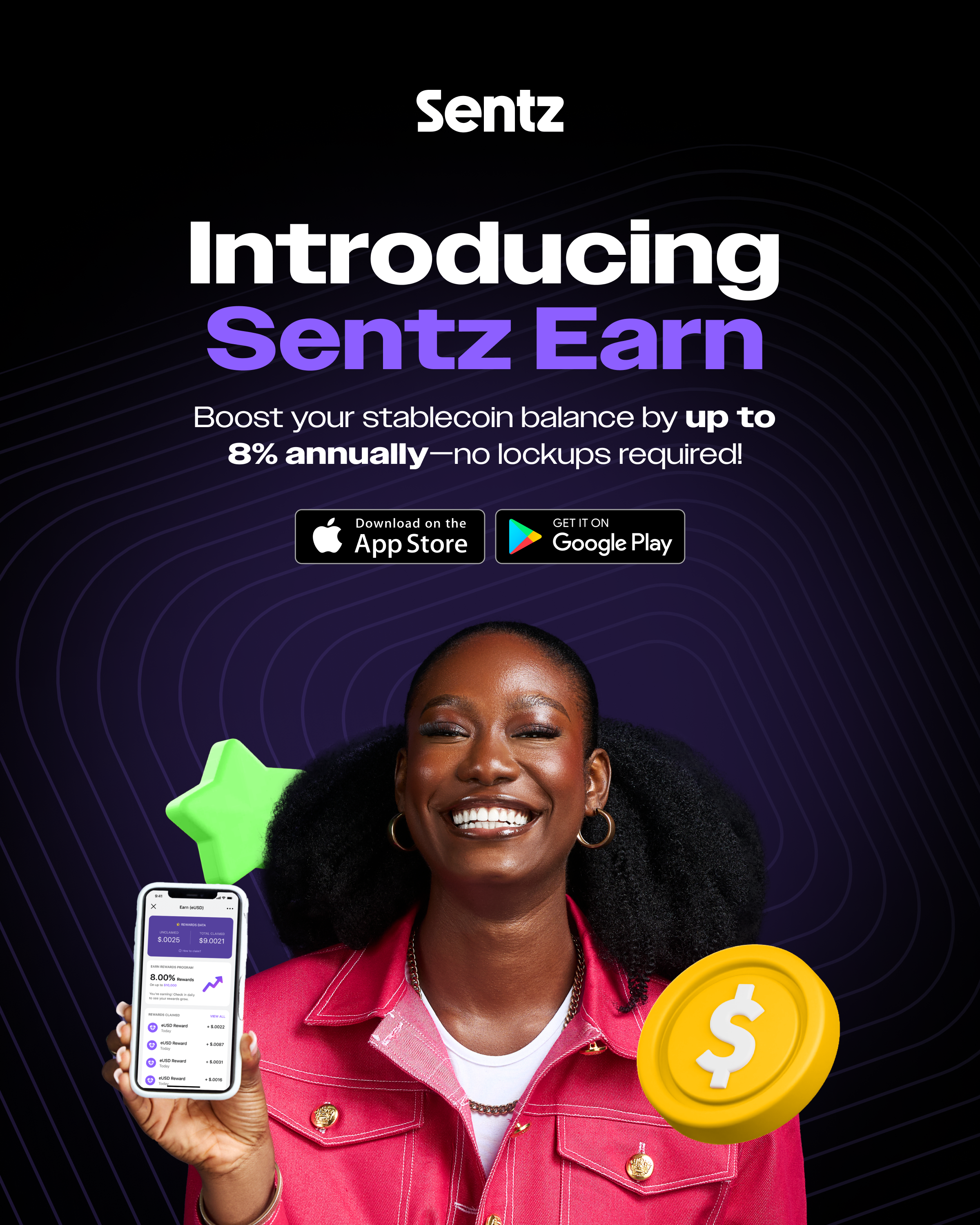 Sentz launches ‘Sentz Earn’ to help users earn up to 8% annually on their stablecoin balance