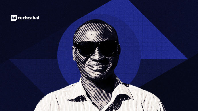 Photo of John Adoyi, a blind journalist