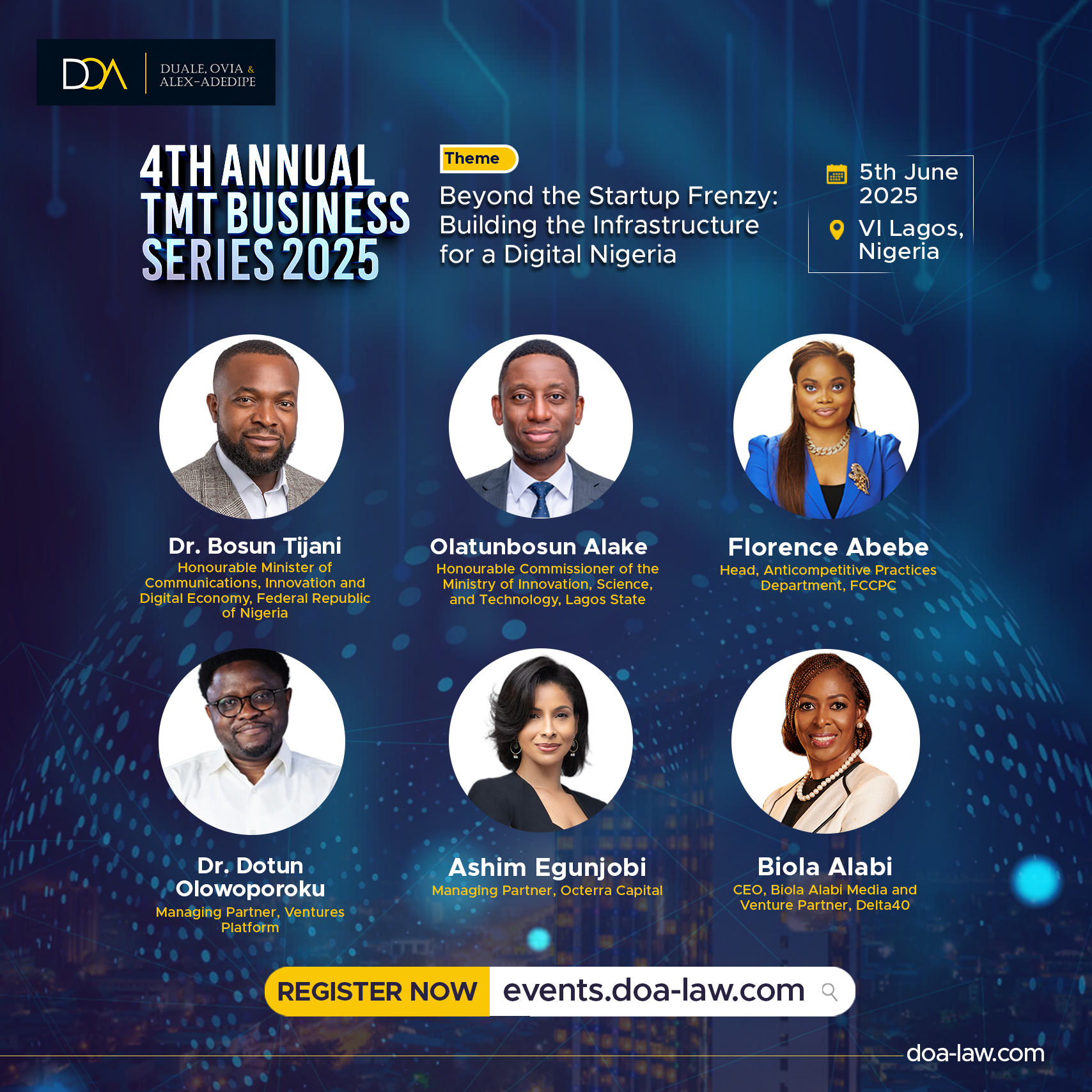 DOA to host 4th annual TMT Business Series: Building the infrastructure for a digital Nigeria
