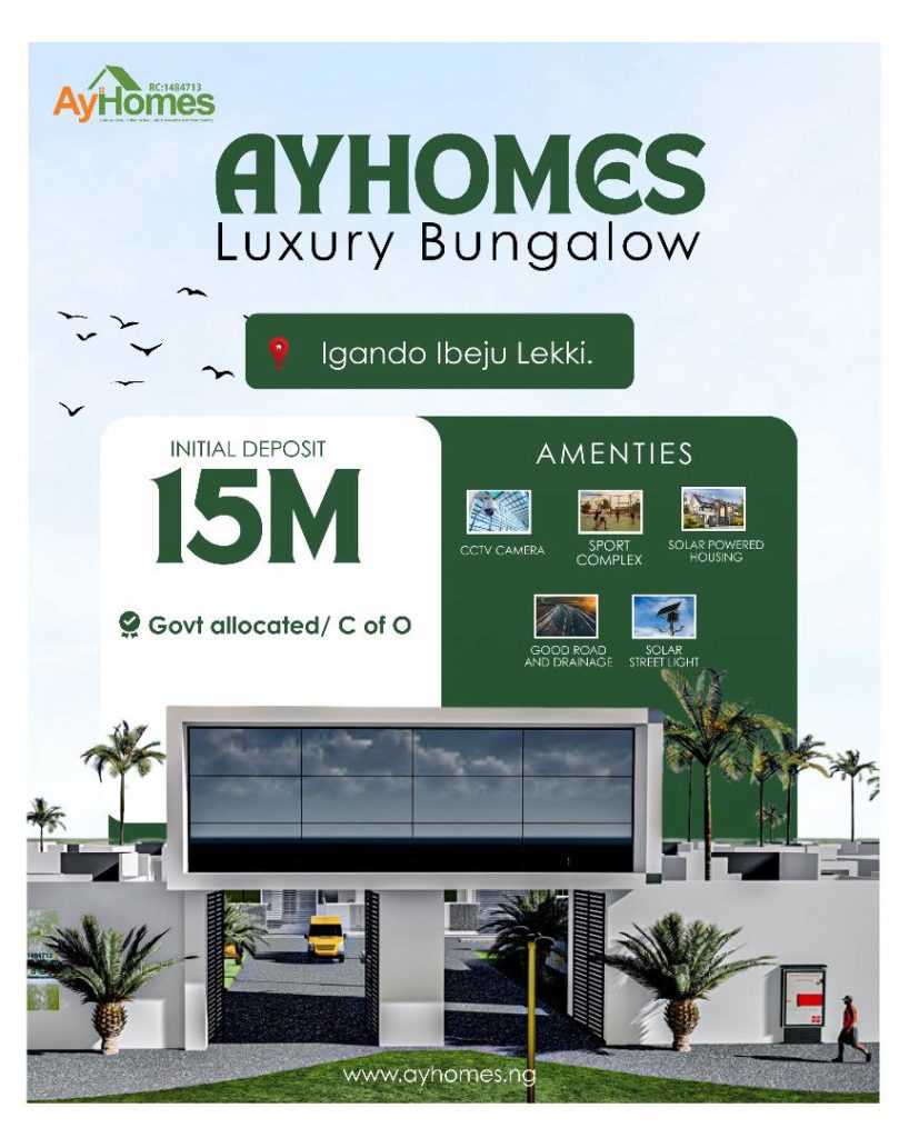 AyHomes Brings You Affordable Luxury: Secure a 4-Bedroom Fully Detached Bungalow with Just ₦10M Deposit