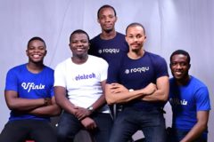 Benjamin Onomor, Roqqu CEO (second from left) with some team members/Image Source: Roqqu