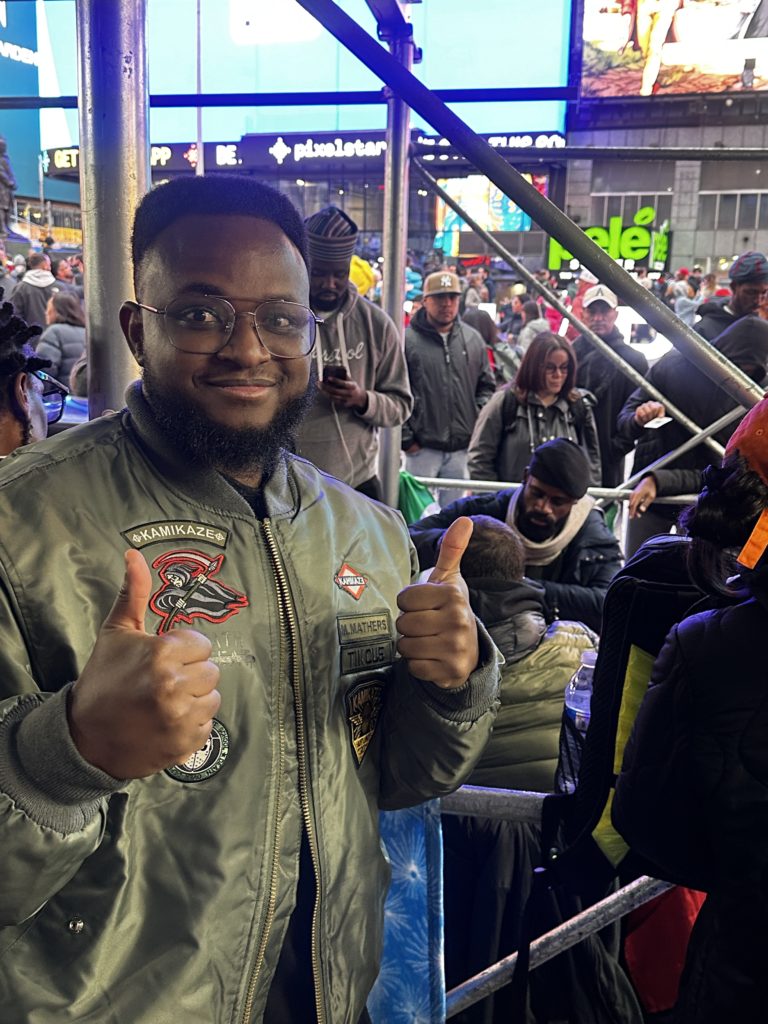 Fakorede at Nigerian Tunde Onakoya’s world-record-breaking chess event, New York, 2024