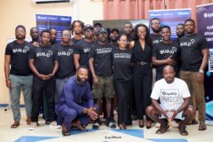 AyaHQ team with co-founder Eric Annan crouching (left)