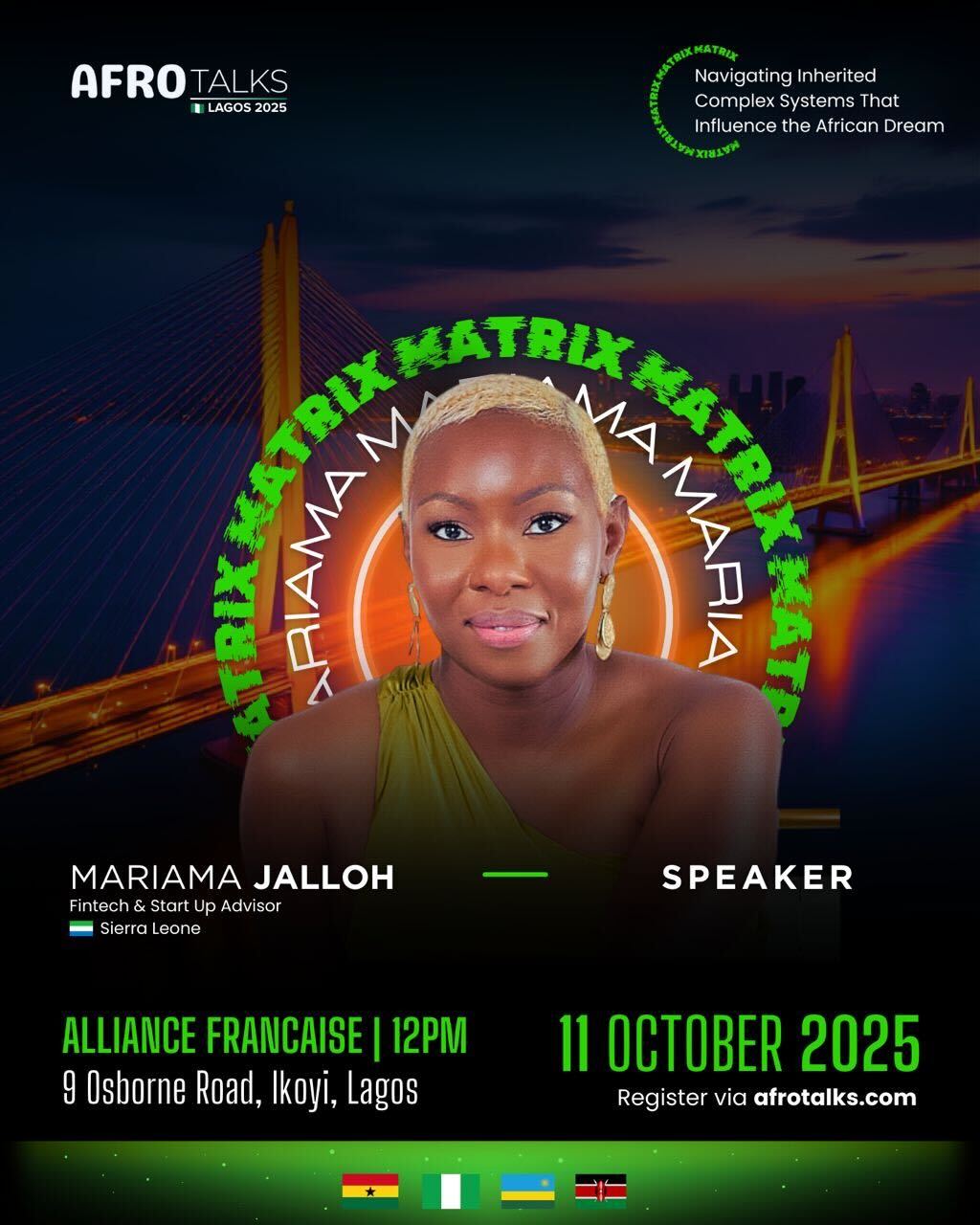 Mariama Jalloh to Spotlight African Startups and the Future of Fintech at AfroTalks Lagos 2025