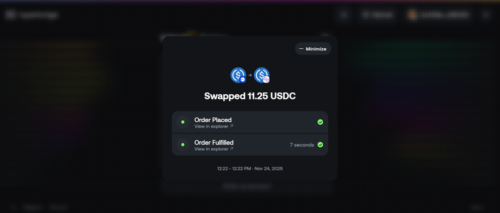 I successfully bridged my USDC tokens from Base to Polygon