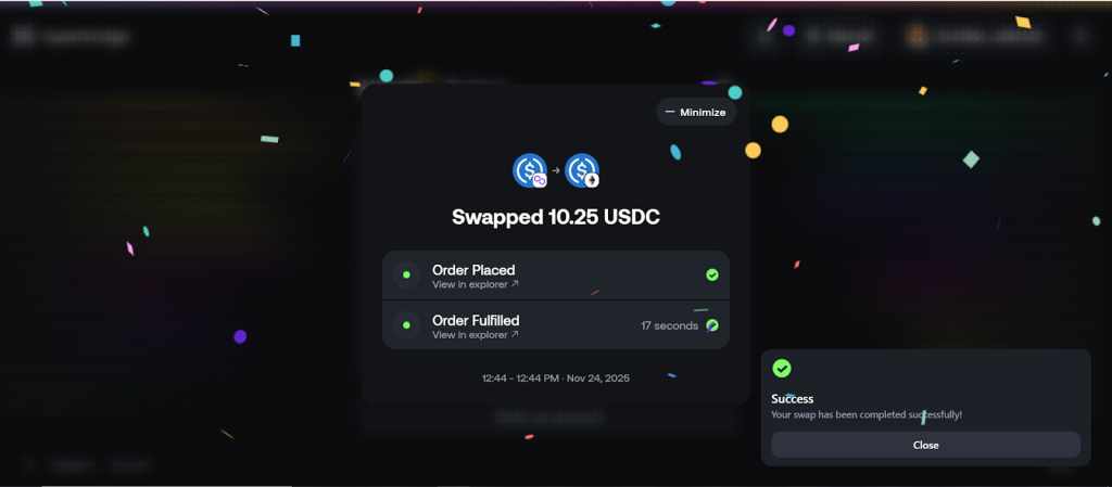Again, I was able to bridge my USDC tokens from Polygon to Ethereum