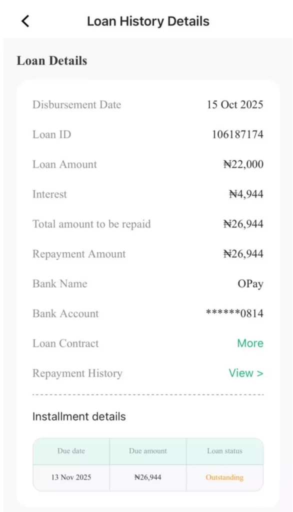 opay mobile loan app dashboard