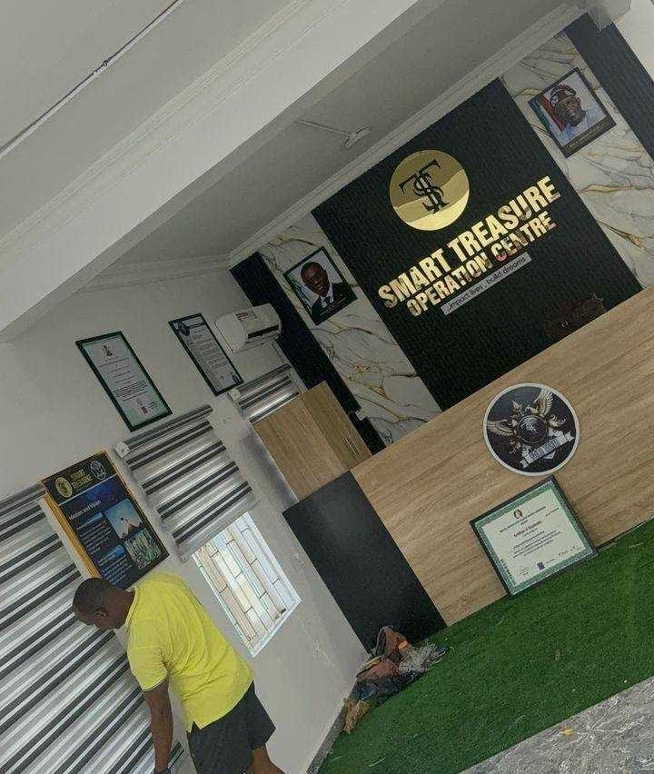 An image of ST’s alleged office in Ikeja, Lagos. Taken from their Telegram group.