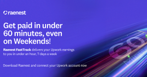 Upwork earnings in under one hour: Raenest launches FastTrack – Industry-first feature that delivers upwork earnings in record time