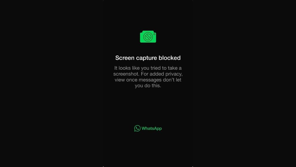 whatsapp features: Anti-screenshot protection (View once)