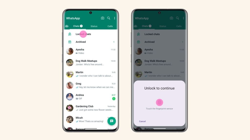 whatsapp features: Chat lock