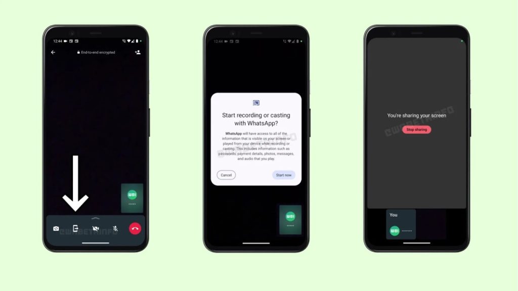 whatsapp features: Screen sharing in video calls