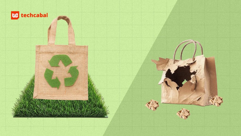 The University of Ibadan student making paper bags from waste grass