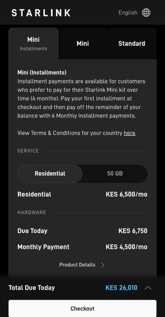 Starlink rolls out instalment payments for internet kits in Kenya