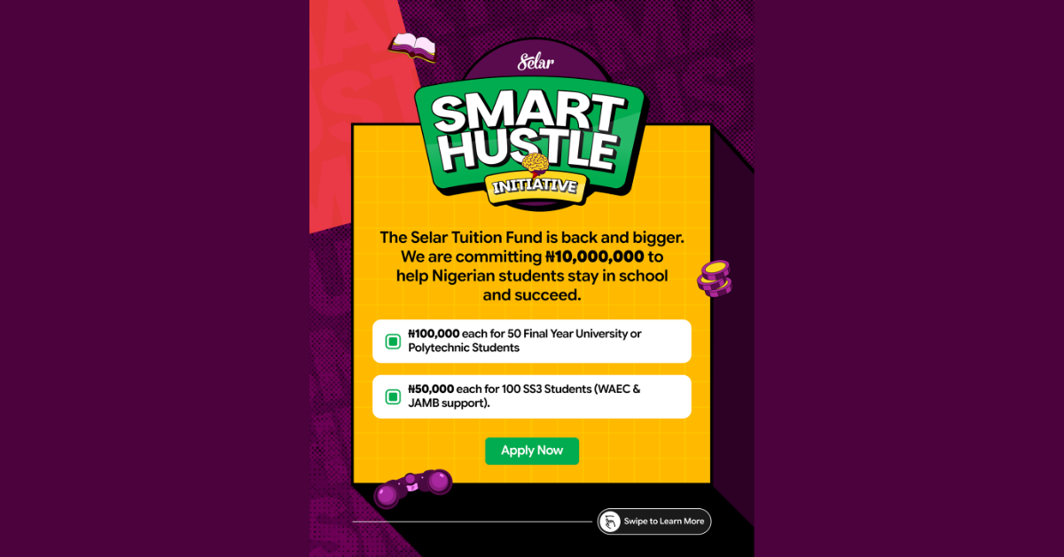 Selar commits ₦10 Million to Support 150 Nigerian students under its Smart Hustle Initiative