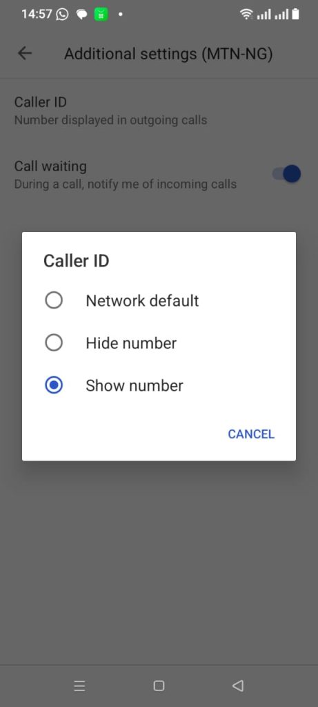 how to remove private number on android