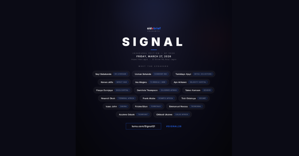 Sidebrief launches ‘Signal,’ a quarterly gathering for Africa’s startup ecosystem — Inaugural edition holds March 27 in Lagos