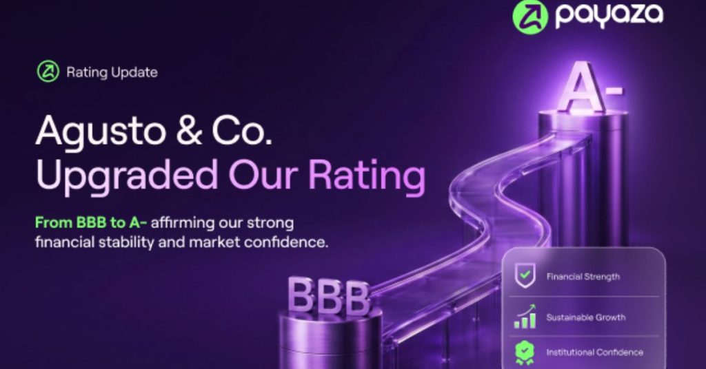 Agusto & Co. upgrades Payaza credit rating from BBB to A-