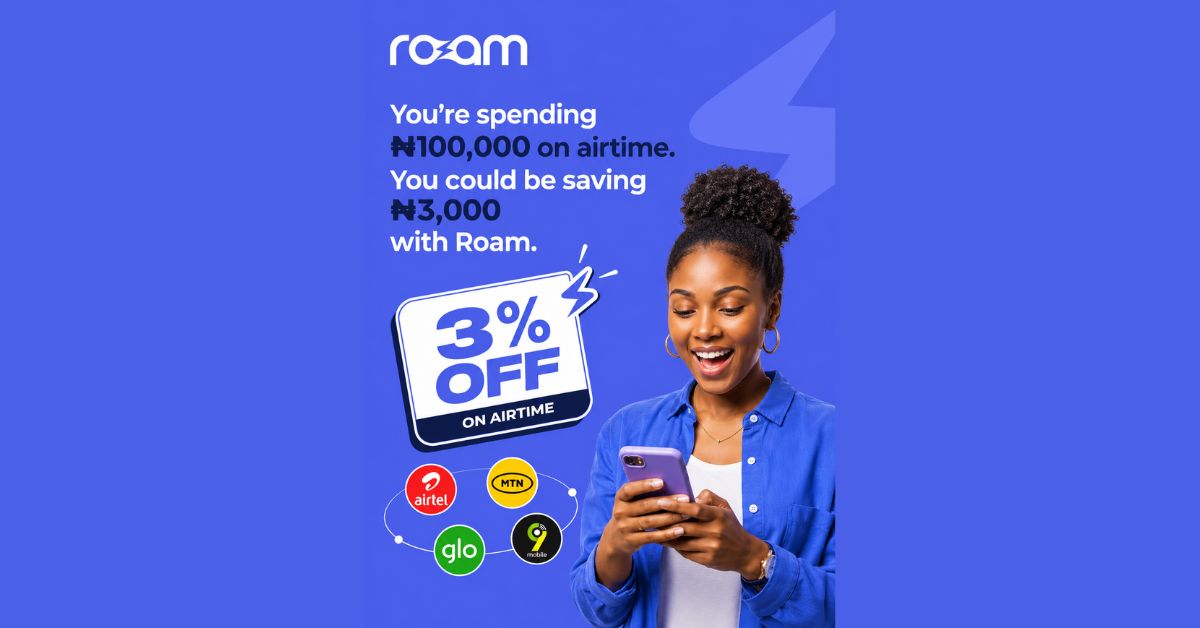 Roam launches 3% cashback feature for airtime purchases in Nigeria