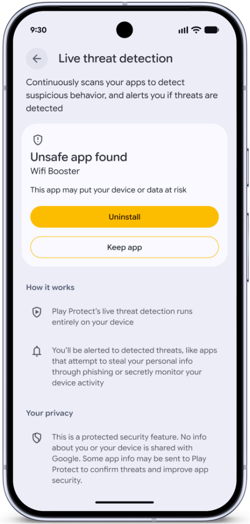 Live threat detection